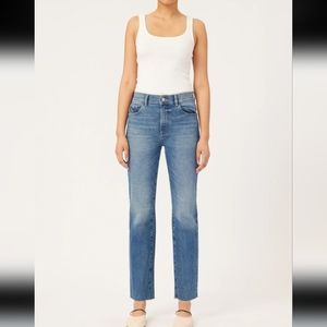 DL1961 Patti Straight Leg High Rise Raw Hem Jeans Size 30